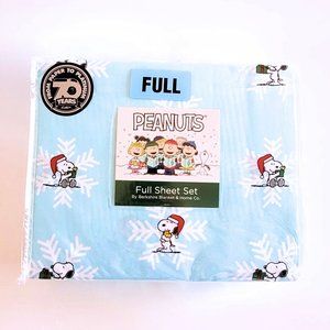 Peanuts Christmas Sheet Set Full Snoopy Woodstock